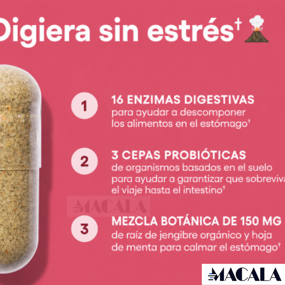 Digestive Enzymes- Ayuda digestiva 60 CAPSULAS